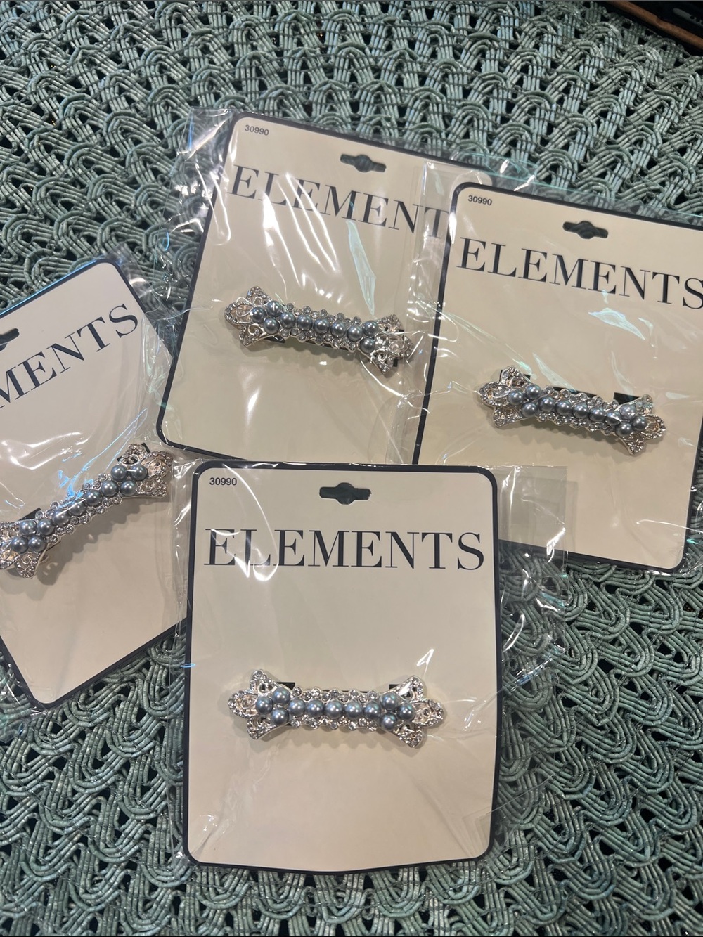 NWT Element Silver Toned Bone Hair Clip